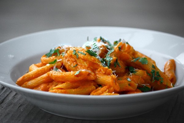 Penne alla vodka with chicken