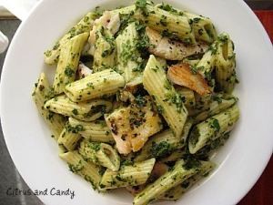 Penne of dory and salsa verde
