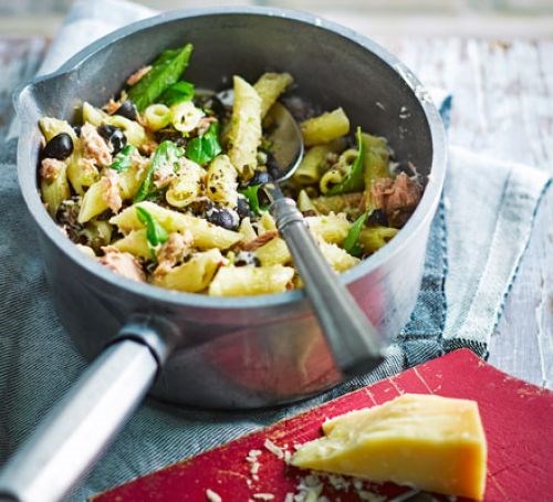 Penne with a punchy tuna sauce