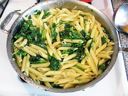 Penne with broccoli rabe