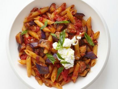 Penne with eggplant sauce