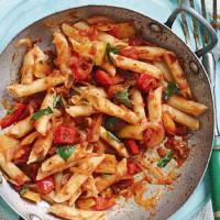 Penne with pepperonata