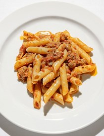 Penne with quick sausage sauce