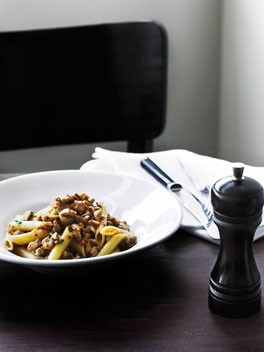 Penne with rabbit ragù