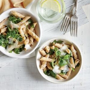 Penne with ricotta and greens