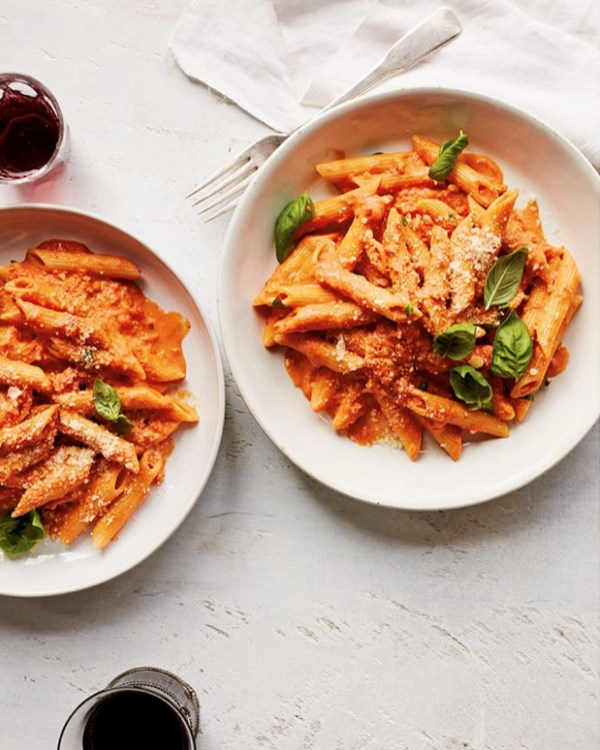 Penne with vodka sauce