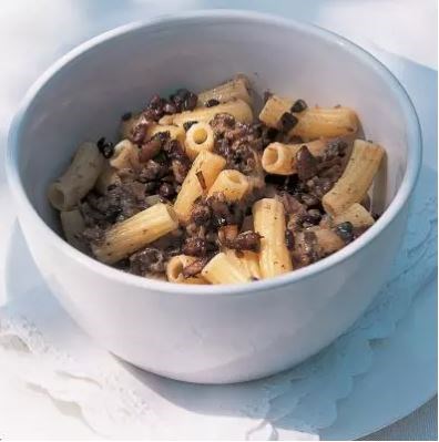Penne with wild mushrooms and crème fraiche