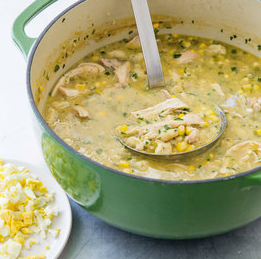 Pennsylvania Dutch chicken and corn soup