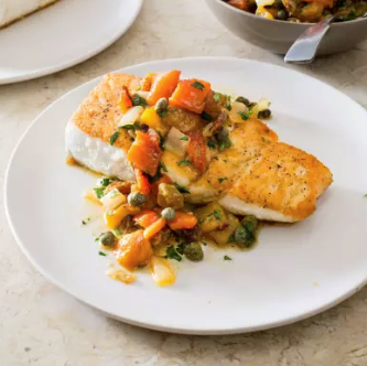 Peperonata with roasted bell peppers