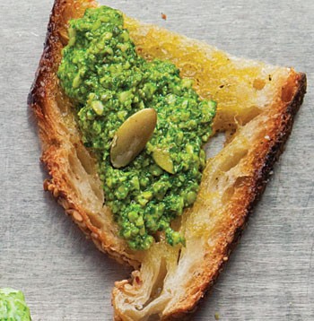 Pepita and cilantro pesto