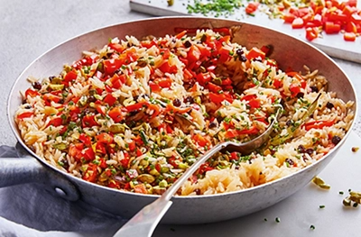 Pepper & pistachio jewelled rice