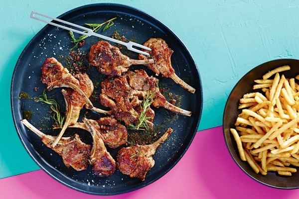 Pepper & rosemary butter lamb cutlets