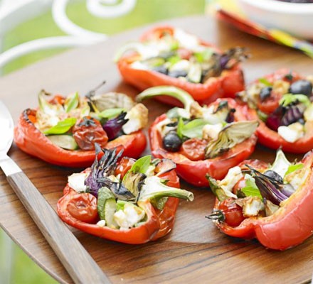 Pepper and feta parcels