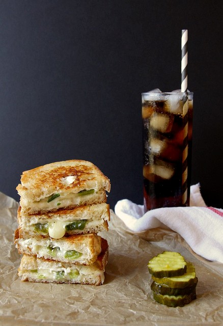 Pepper Jack grilled cheese sandwich
