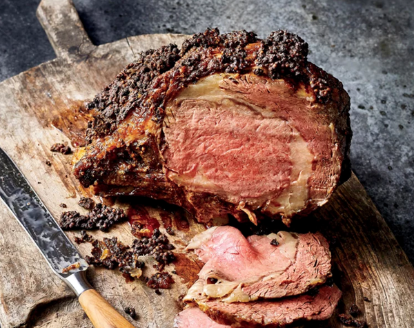 Peppercorn-and-coriander-crusted roast