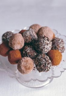 Peppered chocolate truffles