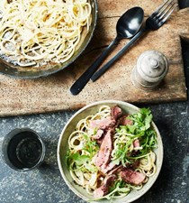 Peppered steak pasta