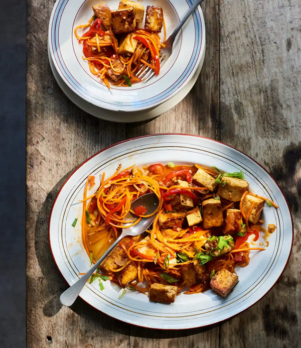 Peppered tofu stir-fry