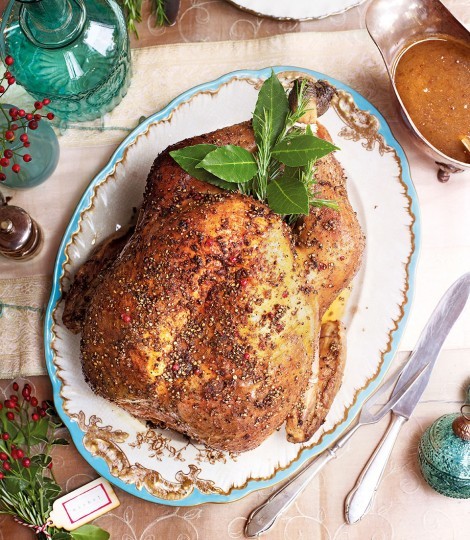 Peppered turkey with ale sauce
