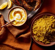 Peppered yellow rice