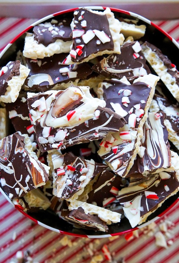 Peppermint bark crunch
