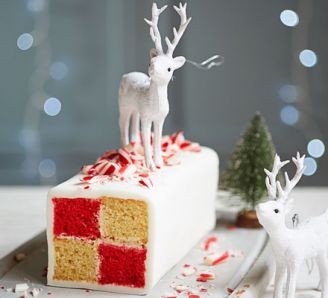 Peppermint candy cane Battenberg 