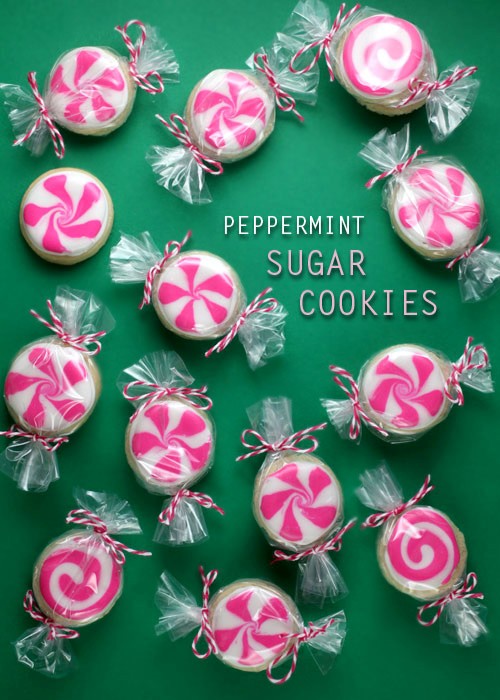 Peppermint candy sugar cookies
