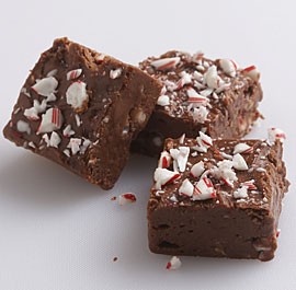 Peppermint-chocolate fudge