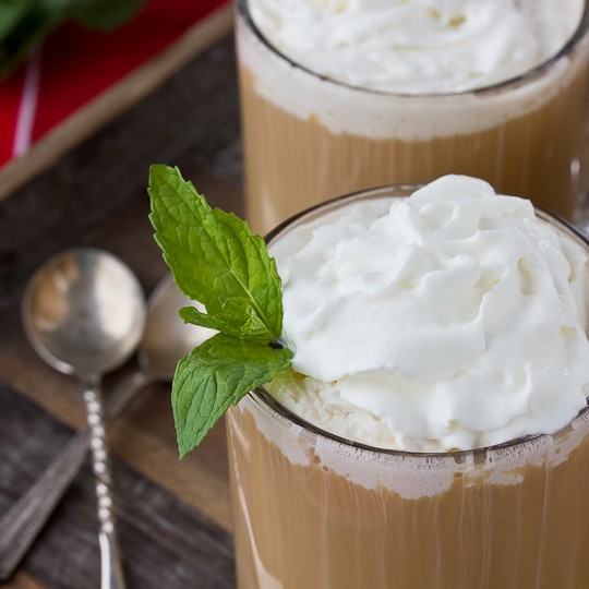 Peppermint coffee toddy