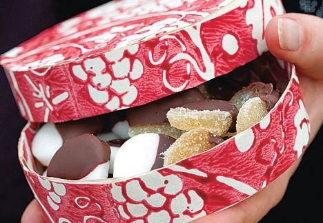 Peppermint creams dipped in chocolate