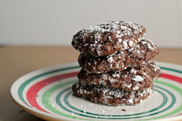 Peppermint crinkle cookies