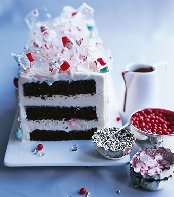 Peppermint ice cream Candyland cake