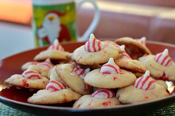 Peppermint kiss cookies