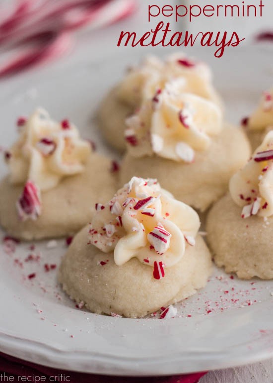 Peppermint meltaways (with peppermint cream cheese frosting)