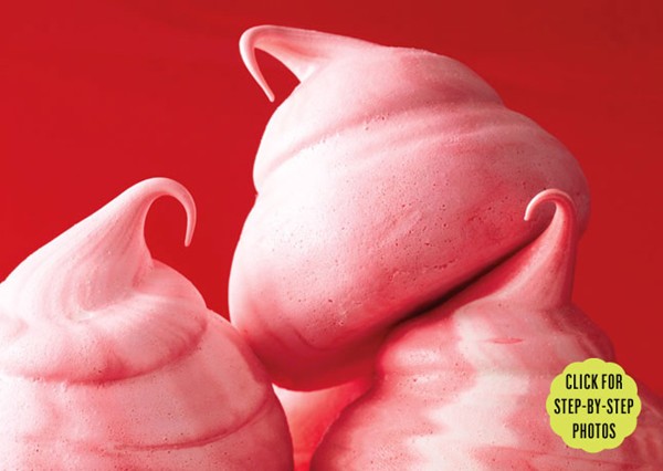 Peppermint meringues