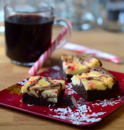 Peppermint mocha cream cheese brownies