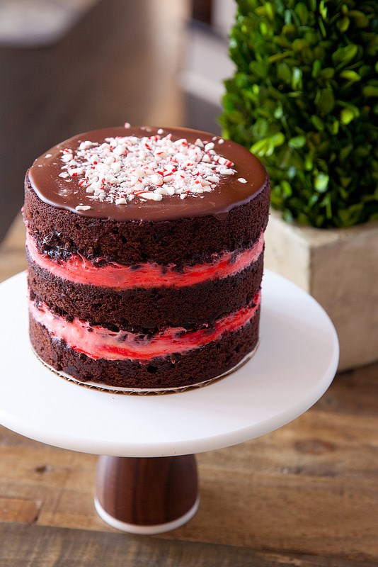 Peppermint mocha layer cake