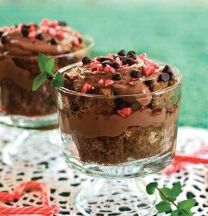 Peppermint mocha trifle