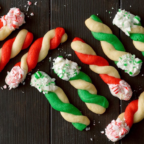 Peppermint stick cookies