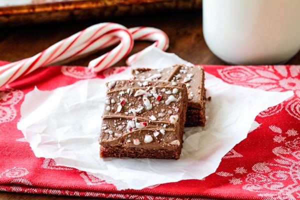 Peppermint Texas sheet cake