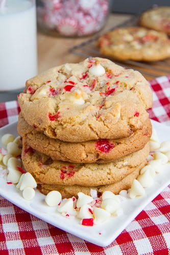 Peppermint white chocolate chip cookies