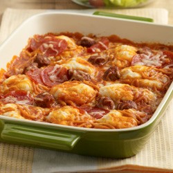 Pepperoni spaghetti bake