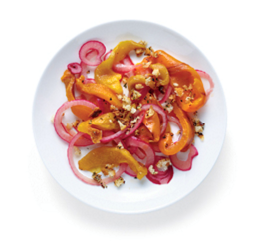 Peppers with killed onions