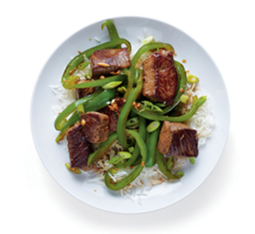 Peppers with lamb