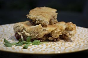 Peppery cherry spoon bread