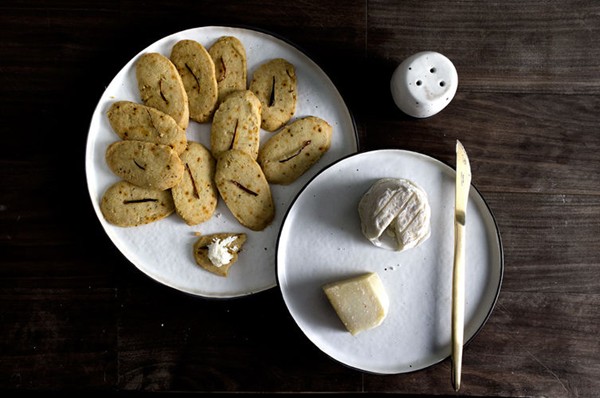 Peppery duck fat cookies