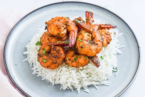 Peppery garlic shrimp