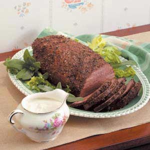 Peppery roast beef