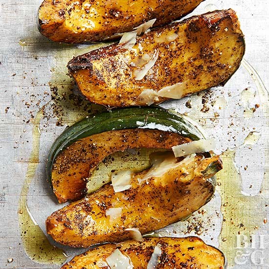 Peppery roasted acorn squash