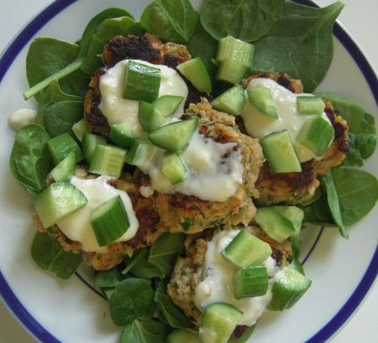 Peppery salmon cakes